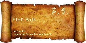 Piff Vajk névjegykártya